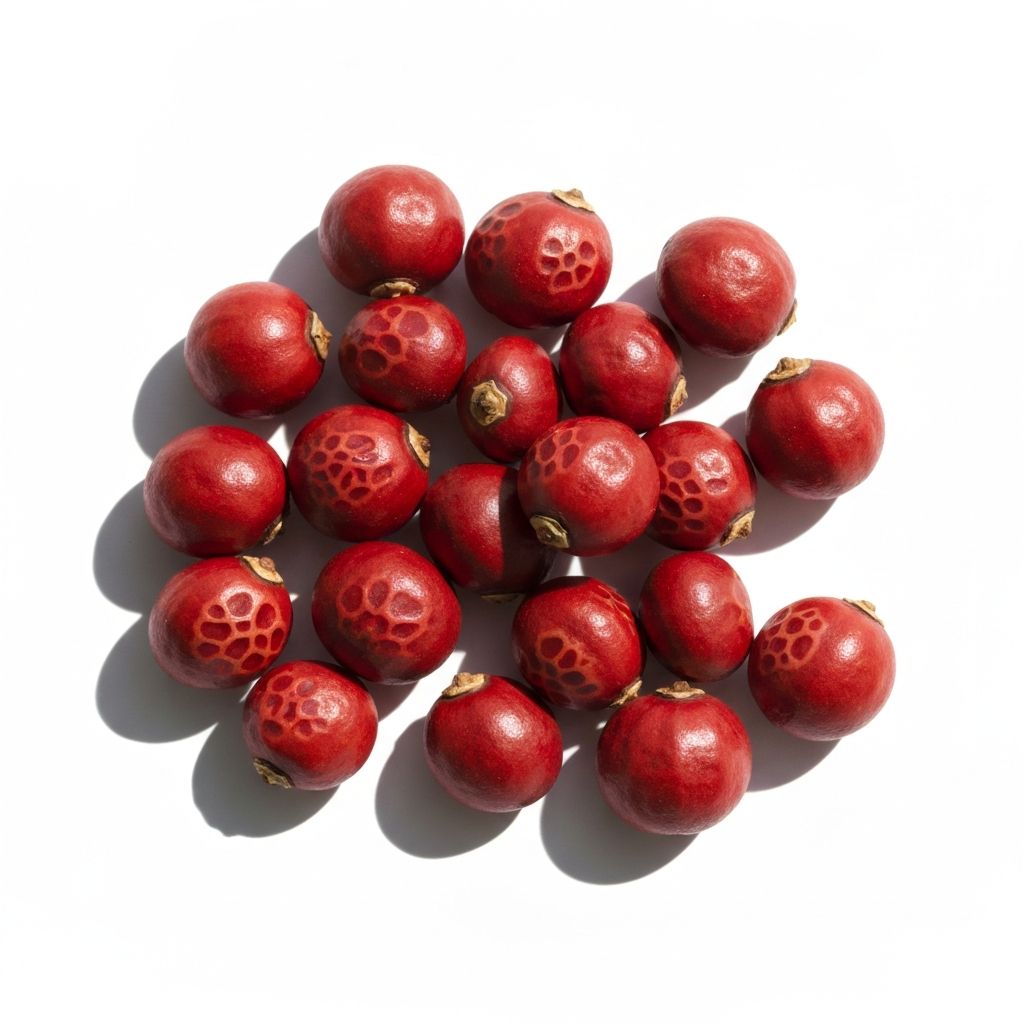 Czerwone nasiona guarany w zbliżeniu