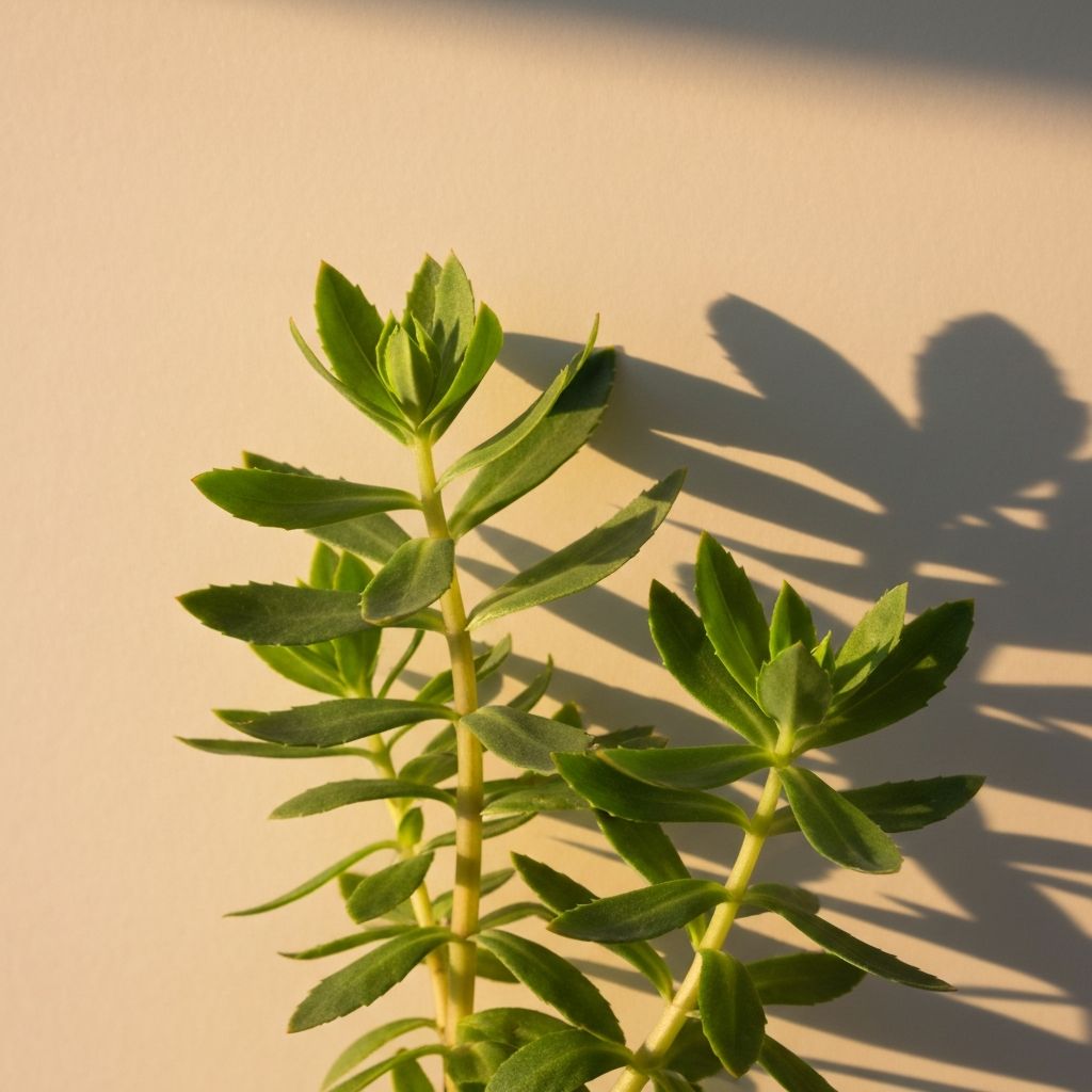 Liście i łodygi różeńca górskiego